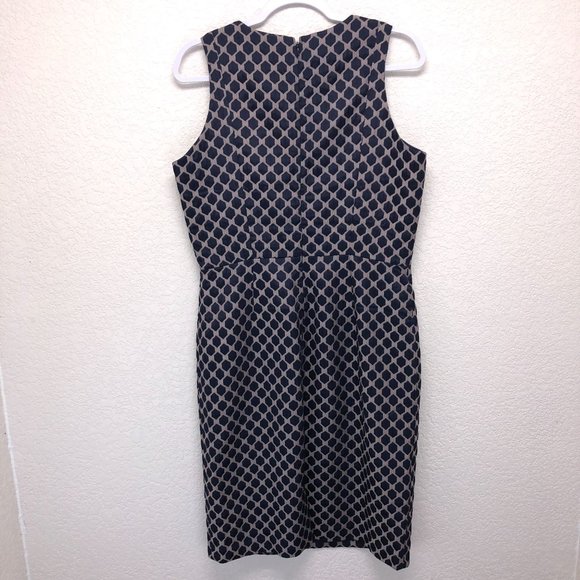 Banana Republic Women Textured Navy Sheath Dress Size 12 - Picture 4 of 11